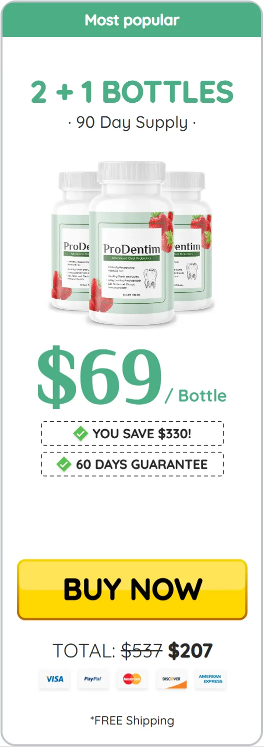 ProDentim price 3 bottle